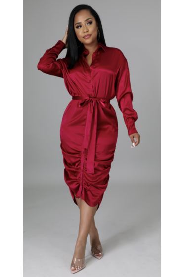 'Worth it' Ruched Dress (3 colors)