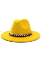 Gold Chain Trendy Cow Boy Hat (Multiple Colors)